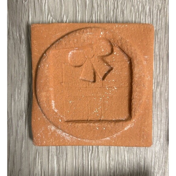 Set Of 3 Vintage Springerle Cookie Molds Christmas Ceramic Terra Cotta + Recipe - Picture 3 of 10